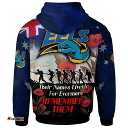 eels rugby hoodie custom remember them red poppy flowers hoodie