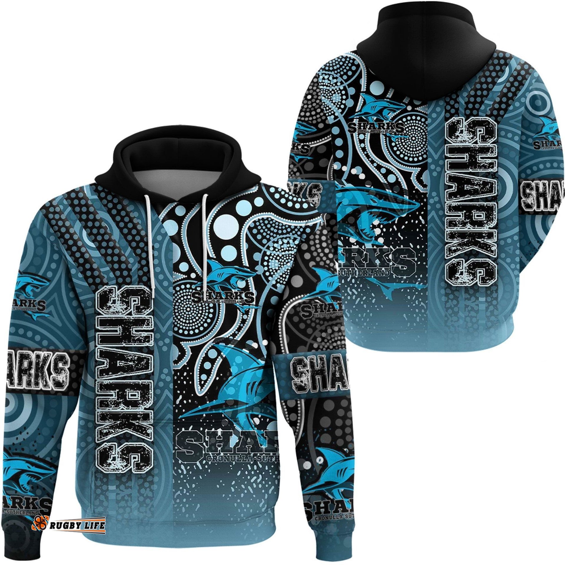vibe hoodie clothing cronulla sutherland sharks sporty style hoodie