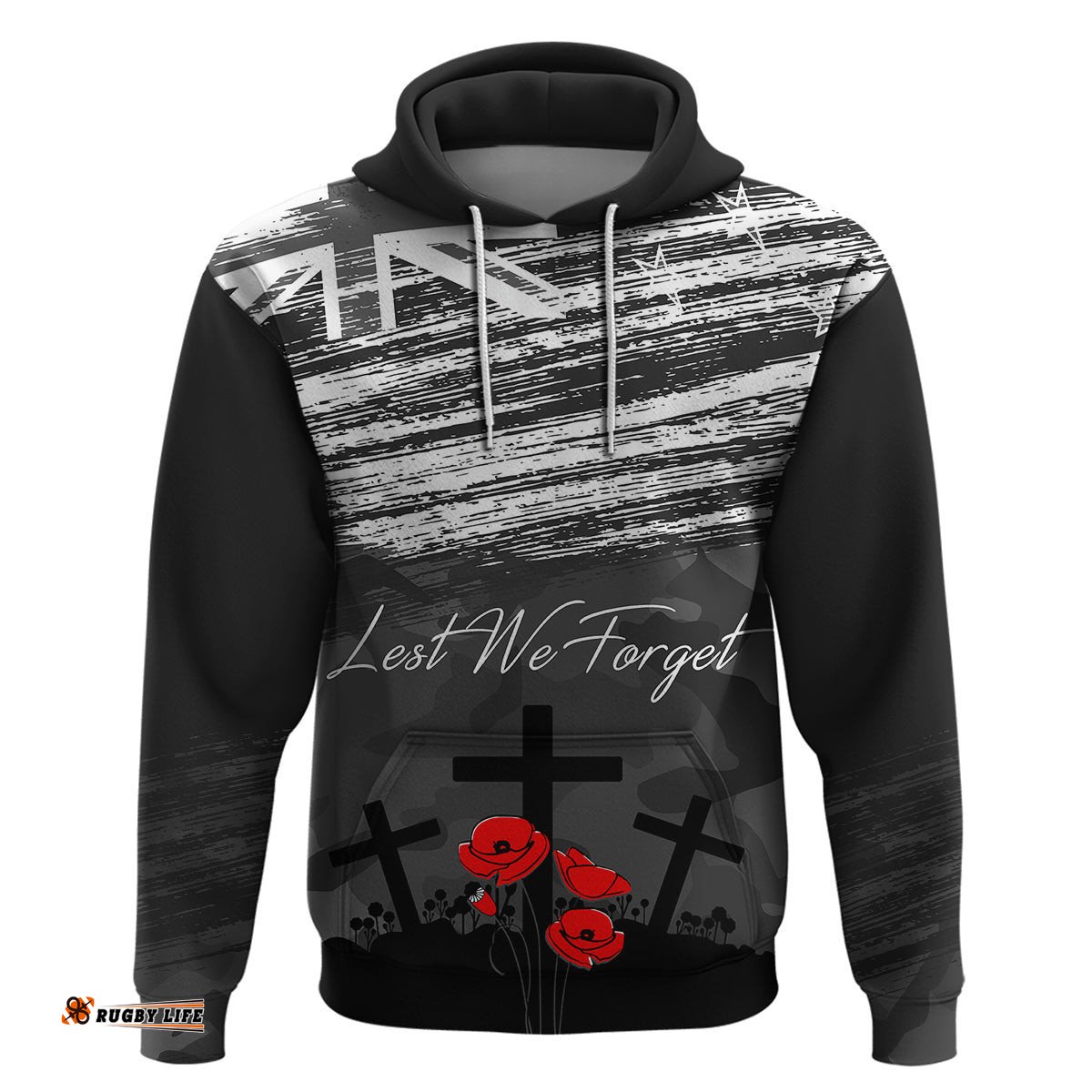 anzac day hoodie camo style lest we forget