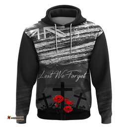 anzac day hoodie camo style lest we forget