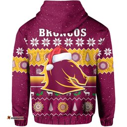 broncos christmas hoodie brisbane aboriginal art merry xmas