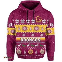 broncos christmas hoodie brisbane aboriginal art merry xmas