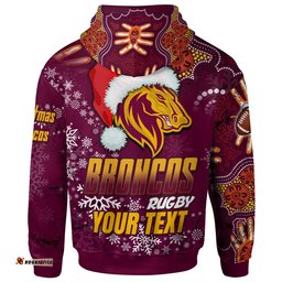broncos rugby hoodie custom christmas santa hat horse rugby ball hoodie