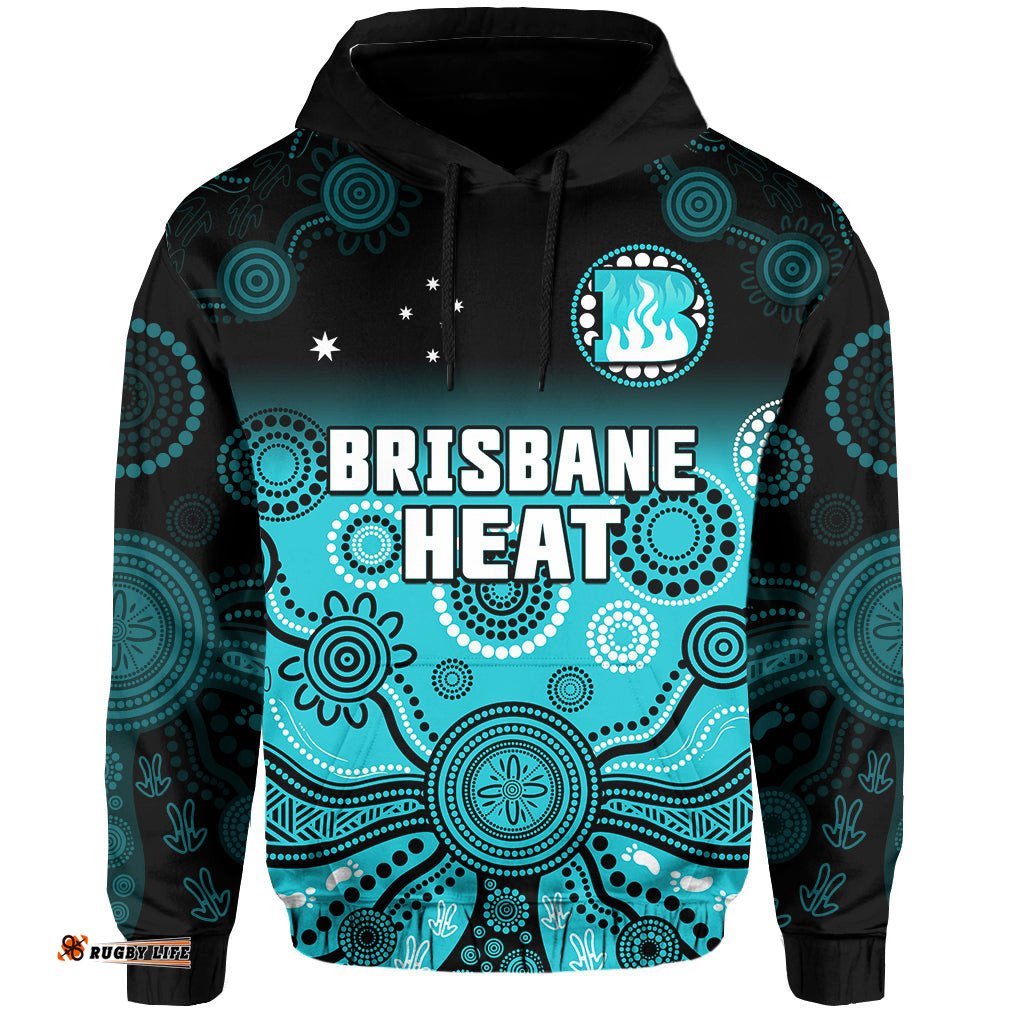 brisbane heat hoodie gradient aboriginal dot painting