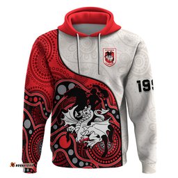 dragons rugby hoodie st george illawarra 1998 indigenous art
