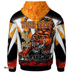 tigers rugby hoodie custom tigers lest we forget and poppies hoodie
