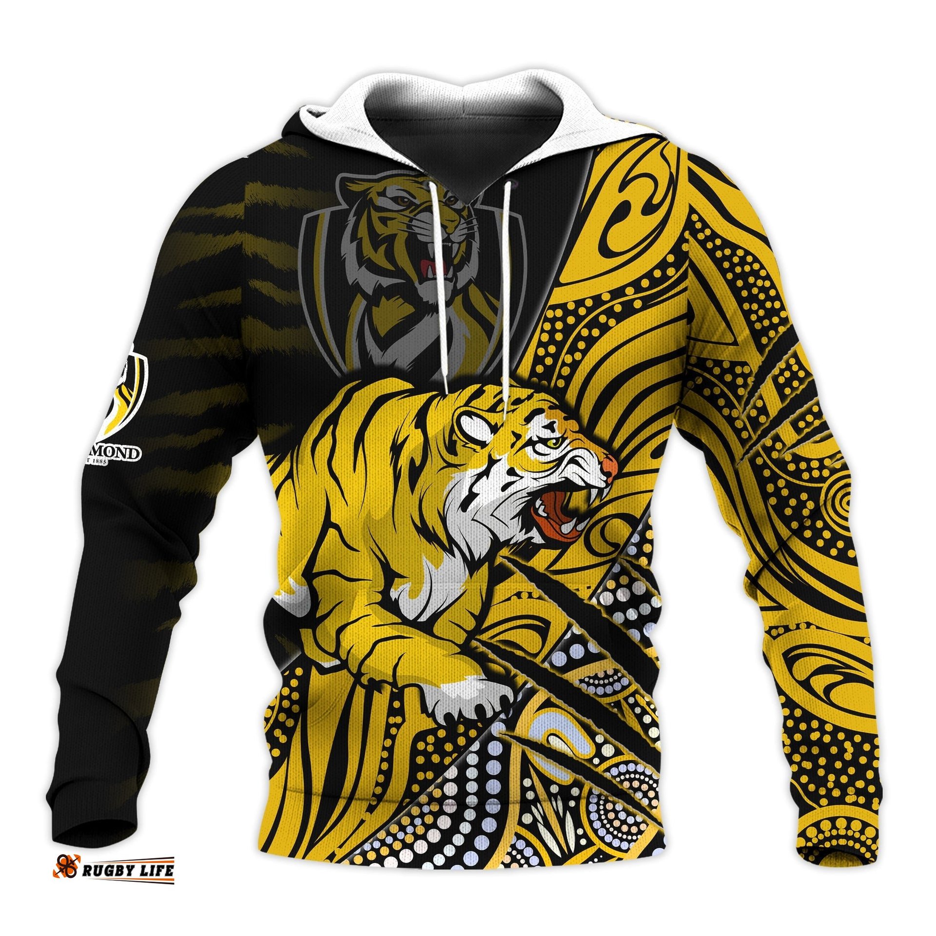 richmond football hoodie aboriginal go the tigers premiers
