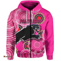 custom personalised panthers rugby aboriginal vibe hoodie pink