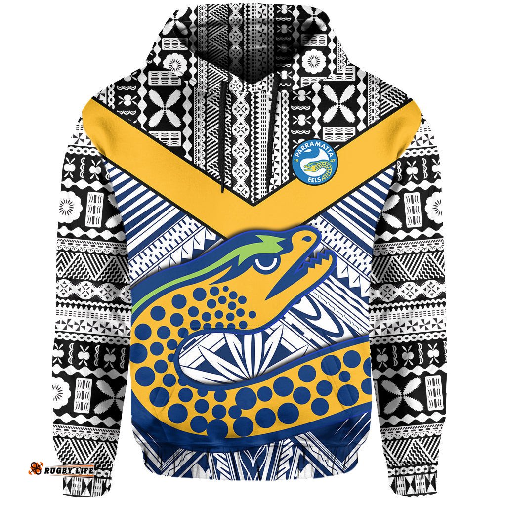 eels rugby hoodie polynesian tapa pattern premiers
