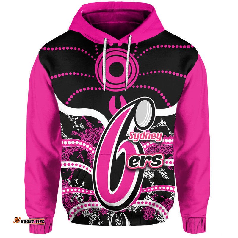 custom personalised and number sydney sixers hoodie cricket dot aboriginal