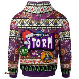 storm rugby christmas hoodie custom xmas storm christmas balls snowflake with aboriginal patterns hoodie