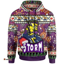 storm rugby christmas hoodie custom xmas storm christmas balls snowflake with aboriginal patterns hoodie