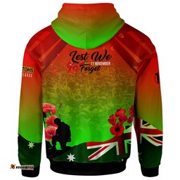 rabbitohs rugby hoodie custom rabbitohs remembrance day lest we forget poppies hoodie