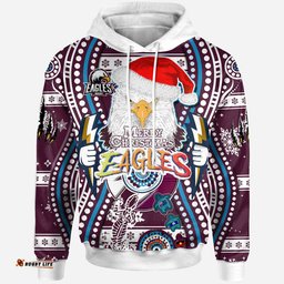 sea eagles rugby christmas hoodie merry christmas super manly sea eagles indigenous hoodie