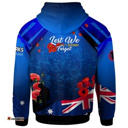 sharks rugby hoodie custom sharks remembrance day lest we forget poppies hoodie