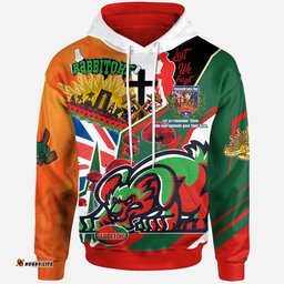 rabbitohs rugby hoodie custom remembrance rabbitohs anzac quote with poppy and rosemary hoodie