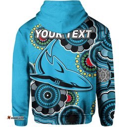 custom personalised sharks rugby aboriginal vibe hoodie