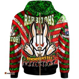 rabbitohs rugby hoodie custom rabbitohs remembrance day and poppies hoodie