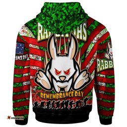 rabbitohs rugby hoodie custom rabbitohs remembrance day and poppies hoodie
