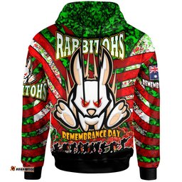 rabbitohs rugby hoodie custom rabbitohs remembrance day and poppies hoodie