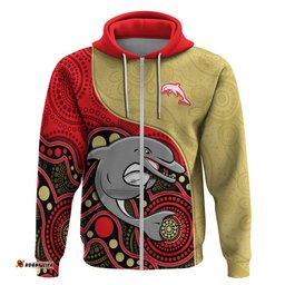 custom text and number dolphins rugby hoodie phins up indigenous art