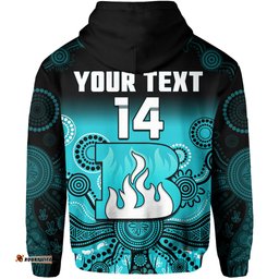 custom text and number brisbane heat hoodie gradient aboriginal dot painting