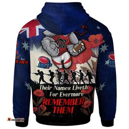 knights rugby hoodie custom remember them red poppy flowers hoodie
