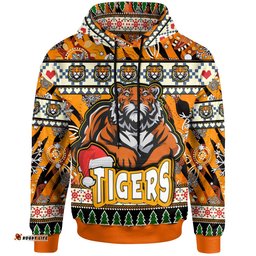 tigers rugby christmas hoodie custom xmas tigers christmas balls snowflake with aboriginal patterns hoodie