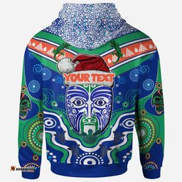 warriors rugby christmas hoodie custom merry new zealand warriors christmas indigenous hoodie