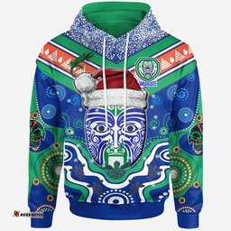 warriors rugby christmas hoodie custom merry new zealand warriors christmas indigenous hoodie