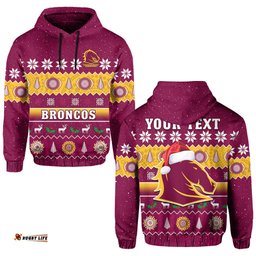 custom personalised broncos christmas hoodie brisbane aboriginal art merry xmas