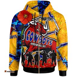 cowboys rugby hoodie custom cowboys remembrance day and poppies hoodie