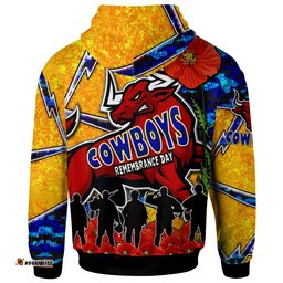 cowboys rugby hoodie custom cowboys remembrance day and poppies hoodie