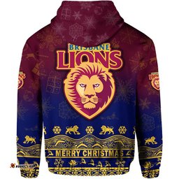 brisbane unique lions winter season zip up and pullover hoodie lions merry christmas