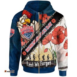roosters rugby hoodie custom remembrance day lest we forget hoodie