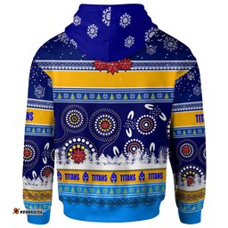 titans rugby christmas hoodie custom titans ugly christmas and aboriginal patterns hoodie