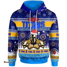 titans rugby christmas hoodie custom titans ugly christmas and aboriginal patterns hoodie