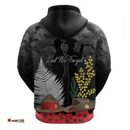 anzac day hoodie camo style slouch hats mix silver fern golden wattle
