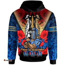 titans rugby hoodie custom remembrance day pause to remember hoodie