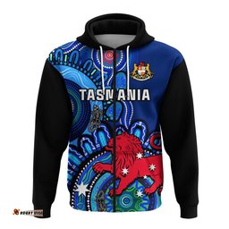 custom personalised tasmania state hoodie australian indigenous art