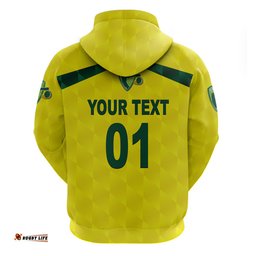 custom personalised australia cricket hoodie aussie unique yellow