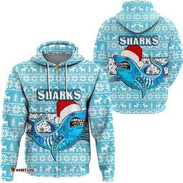 vibe hoodie clothing cronulla sutherland sharks christmas zip hoodie