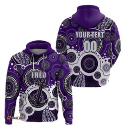 custom personalised and number freo afl hoodie aboriginal patterns