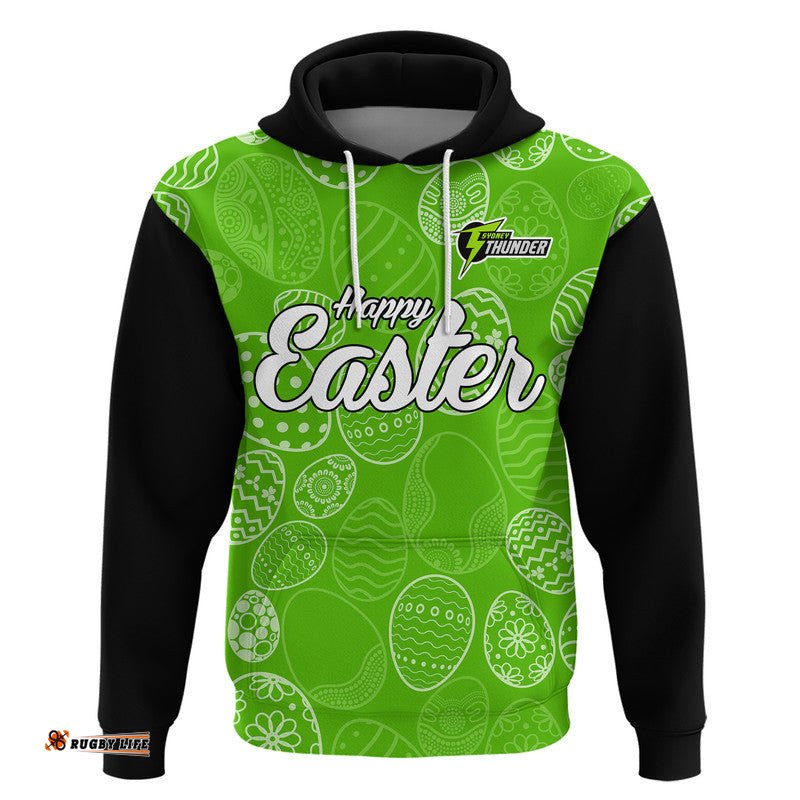 custom personalised sydney thunder cricket happy easter day zip up and pullover hoodie simple style