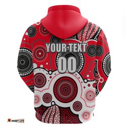 custom personalised and number saints afl hoodie aboriginal patterns