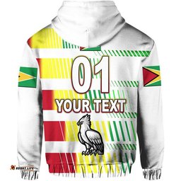 custom personalised guyana cricket harpy eagles zip up and pullover hoodie original style white