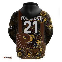 custom personalised afl hawthorn hawks 1902 aboriginal hoodie
