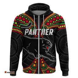 panthers liquorice allsorts rugby aboriginal hoodie