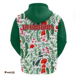 rabbitohs poppy flowers field zip up and pullover hoodie