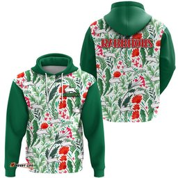 rabbitohs poppy flowers field zip up and pullover hoodie